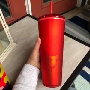 Starbucks 2022 Red Valentine's Heart Plastic Tumbler